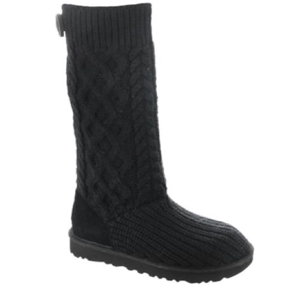 UGG Classic Cardy Cabled Knit Inside Zipper Boots - Picture 10 of 14